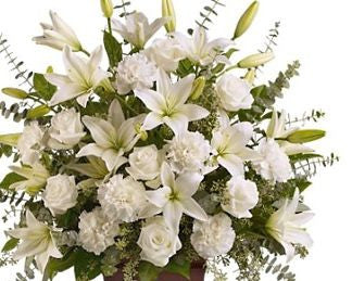 Sympathy flower arrangement for home